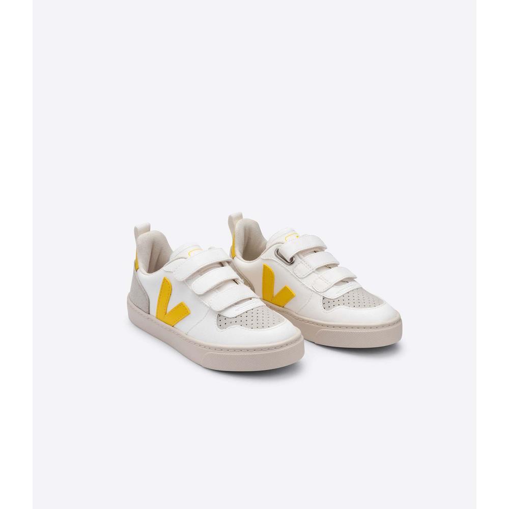 Veja V-10 CWL Schoenen Kinderen White/Gold | BE 787YXF